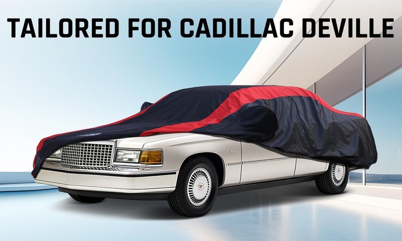 AltoCover Deville Car Cover Waterproof All Weather with Red Strip Design, Custom Fit for Deville 1994–2006, Deville Accessory with Door Zipper & Windproof Straps - Image 2